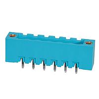 Same Sky (formerly CUI Devices) TBP01R2W-508-06BE Headers Terminal block, pluggable, w screw lock, 5.08, receptical, 6 pole, blue