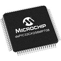 Microchip Technology dsPIC33CK256MP708T-I/PT Digital Signal Processors & Controllers - DSP, DSC 16 Bit DSC, Single Core, 256K Flash, 128K RAM, 100MHz, 80Pin, CAN,  T/R