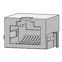 Amphenol Commercial Products RJE2K1882203 Modular Connectors / Ethernet Connectors 8P8C, RA, Shield With No EMI Tabs, Low Profile, No LEDs