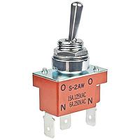 NKK Switches S2AWF Toggle Switches SPDT ON-ON .250 QC SPLSHPRF BUSHING 15A