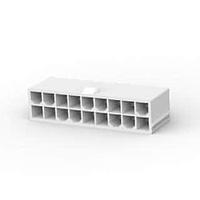 AMP Connectors - TE Connectivity 1-1586037-8 Shrouded VERT HDR NO PEGS 18P