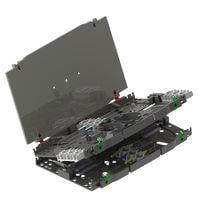 Essentra Components OFST-A-P-1 Cable Mounting & Accessories Fiber Splic Tray,Packaged,Black