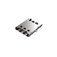 GCT (Global Connector Technology) SIM8055-6-1-14-01-A Card Connectors Nano SIM Card Connector,Push-Pull Type, 6 PIN, SMT, with normally open card detection switch, Profile 1.35mm, with location post