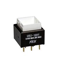 NKK Switches UB216SKG035F Pushbutton Switches SPDT ON-ON GREEN LED PC BODY ONLY .4VA
