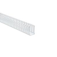 HellermannTyton 181-23012 Slotted Wall Wiring Duct Slotted Wall Wiring Duct, 2" x 3", Adhesive, PVC, White, 120ft /Carton
