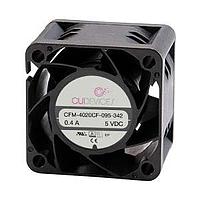 Same Sky (formerly CUI Devices) CFM-4020CF-195-342 DC Axial Fan dc axial fan, 40 mm square, 20 mm, 12 Vdc, omniCOOL, 9500 RPM, 11.88 CFM