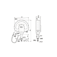 Mahr 4334905KAL Mechanical Dial Comparators (1003 ZT, ± .0020", IP54)