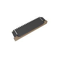 Amphenol FCI SFW16R-4STAE1LF Board Mount 1.00mm Flex Connector, SFW-R series, 16 Position, Top side Contact, Side Entry Surface Mount ZIF Connector, Lead Free, with Cable Lock, Selective Gold plated Terminals with Tin-plate Solder-tail.