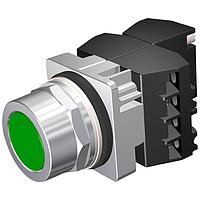 SIEMENS 52PM8A3C Flush PUSHBUTTON,MOM,GRN,FLUSH,2POS,3NO-3NC