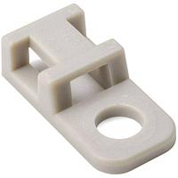 HellermannTyton 151-00758 Cable Tie Mounts Cable Tie Anchor Mount, 0.20" Hole Dia, 0.20" Max Tie Width, PEEK, Beige, 100/pkg