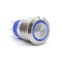 E-Switch ULV4F2HSS341 Anti-Vandal 3A 250VAC 2P ON(ON) Blu RingLED IP67