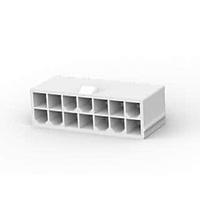 AMP Connectors - TE Connectivity 1-1586037-4 Shrouded VERT HDR NO PEGS 14P