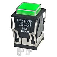 NKK Switches LB15SKW01-5F24-JF Pushbutton Switches SPDT On-(On)