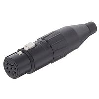 Amphenol Audio AC7FBJ Cable Connectors 7 Pole XLR Female Cable Conn Machined Contacts Large Cable Clamp Black Finish