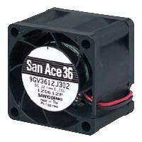 Sanyo Denki 9GV3612J3D01 Axial DC Axial Fan, 36x36x28mm, 12VDC, Guide Vane, Locked Rotor Sensor