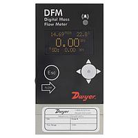 Dwyer DFM-56100-V-DLA2 Digital Flow Meter - Mass/Volumetric Gas Flow, OLED, NIST Traceable (100 l/min, ± 0.5 % of reading, + 0.2 % FS, 3/8 in, Compression Fitting)
