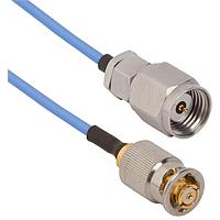 Amphenol SV Microwave FQSMP-047-MS185-120 RF Cable Assemblies SMP F QB to 1.85mm STR M 12"Cable