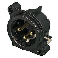 NEUTRIK NC3MBH-B Receptacles 3C MALE PCB BLACK