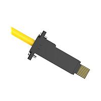 Banner Engineering RDLP-1175E Specialized Cables Cordset LP-Custom Single Ended; 11-pin Straight Male Connector; 23 m (75.44 ft) in Length; Yellow PVC Jacket, Nylon Black Nut