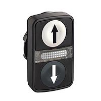 SCHNEIDER ZB5AW7A1724 Pushbutton Switches PLASTIC ILLUM FLUSH 2 BTTN PILOT WHT/BLA