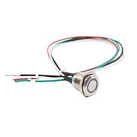 E-Switch PV6FW40SS-311 Anti-Vandal 2A 48VDC, 300mm wire, Off-(On), Stainless Steel, Red Ring LED, IP65