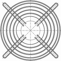 ebm-papst LZ25 Guard Metal Finger Guard for 5100/5600 Series or 135mm Fans, 5-Ring