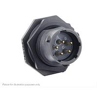 Eaton Souriau-Sunbank UTSX714E5PW Receptacles Jam nut receptacle, without backshell, with 5 male solder contacts, IP68/69K in unmated conditions, keying W