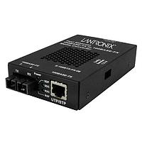 Lantronix E-100BTX-FX-06(SM)-AR Media Converters 100Base-TX RJ-45 to 100Base-FX, SM SC w/ -AR Power Supply
