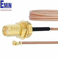 Fairview  FMCA1003 SMA Female Bulkhead to UMCX 2.5 Plug Cable RG178 Coax and RoHS Compliant