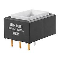 NKK Switches UB16RKG035C Pushbutton Switches RECT SPDT ON-ON RED LED PC BODY ONLY