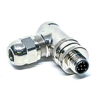 AMP Connectors - TE Connectivity T4110001042-000 Straight M12,FEMALE,STRAIGHT, A CODE,4P,PG7,SILVER