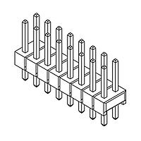 Amphenol Commercial Products G800LQ592005EU Headers & Wire Housings Pin Header 2.54mm Pitch STR DIP,2x4Pin,15u" Gold,LCP, 6.0mm*2.54mm*3.0mm,Color-Black