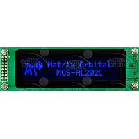 Matrix Orbital MOS-AL202C-FB3SE LCD Character Displays 20x2EconDisp, RS233 Blue Txt w/ ext feat
