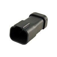 DEUTSCH - TE Connectivity DT04-4P-EP13 4-Way 4P DT RECP BUSSED BLK, Ni PLTED PINS