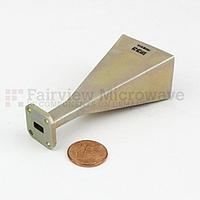 Fairview SH128-20 WR-28 Standard Waveguide Horn With UG-599/U Square Cover Flange and 20 dBi Nominal Gain Operating From 26.5 GHz to 40 GHz Frequency Range