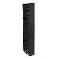 HellermannTyton VWMDC4X5BK Racks & Rack Cabinets Vertical Wire Manager Dual-Sided, Center Mount, 4.0" x 5.0" x 35.0" Front, Black, 1/box