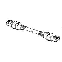 HARTING 09474747039 Cat 5e RJ Industrial RJ45 DualBoot Patch Cable, Cat5e PUR yellow, halogen free, 0.16m