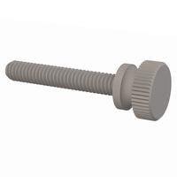 Essentra Components 090832100T Thumb Screw Knurled Thumb Screw, #8-32 Thread, 1 Lg