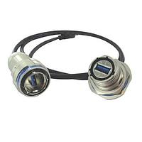 Amphenol Socapex USB3FTVKEY6A128GAPA USB Connectors 128GB Cadmium