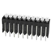 Same Sky (formerly CUI Devices) TBLH10V-350-10BK Fixed Terminal Blocks Terminal block, screwless, High Temp, 3.5, Vertical, 10, Black w Gray Button