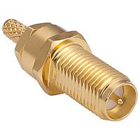 Linx Technologies - TE Connectivity CONREVSMA005-G Connectors RPSMA Fml Blkhd Rear Mnt Crimp, RG-174