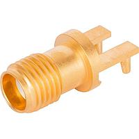 Amphenol SV Microwave 2921-00037 PCB Connectors SMA Female PCB Edge Lock Connector, 2 Leg, .062" PCB Thickness"