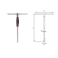 Yato YT-1565 T-type adapter with rotary handle 1/4"