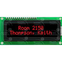 Matrix Orbital MOS-AL162A-XR3SE LCD Character Display Modules Black Background Red Text