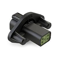 Amphenol SINE Systems AT04-4P-PM12 Connectors 4 Pin Rcpt Panel Mnt Self-Thread Blk Seal