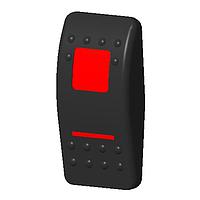 Carling Technologies VVASB00-000 Actuators V-Series Rocker Only Black Contura II Rocker, with Red Lens