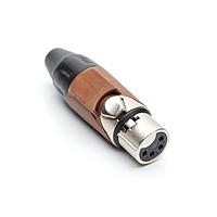 Amphenol Audio AX4F1M Connectors 4P SOCKET F PLUG BROWN MARK SLEEVE