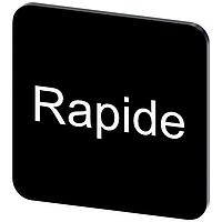 SIEMENS 3SU19000AF160GL0 Labeling Plate, Rapide INSCR. LABEL, BLACK 22 X 22MM, RAPIDE
