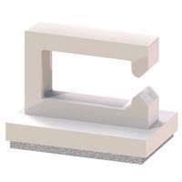 Essentra Components WS-SE-C-19A2-RT Side Mount Wire Saddle, Side Entry, Adhesive Mount