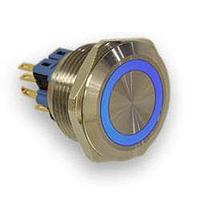 E-Switch PV9F2V0SS-311 Anti-Vandal 2P Momentary Red LED 2A 48VDC Anti-vandal